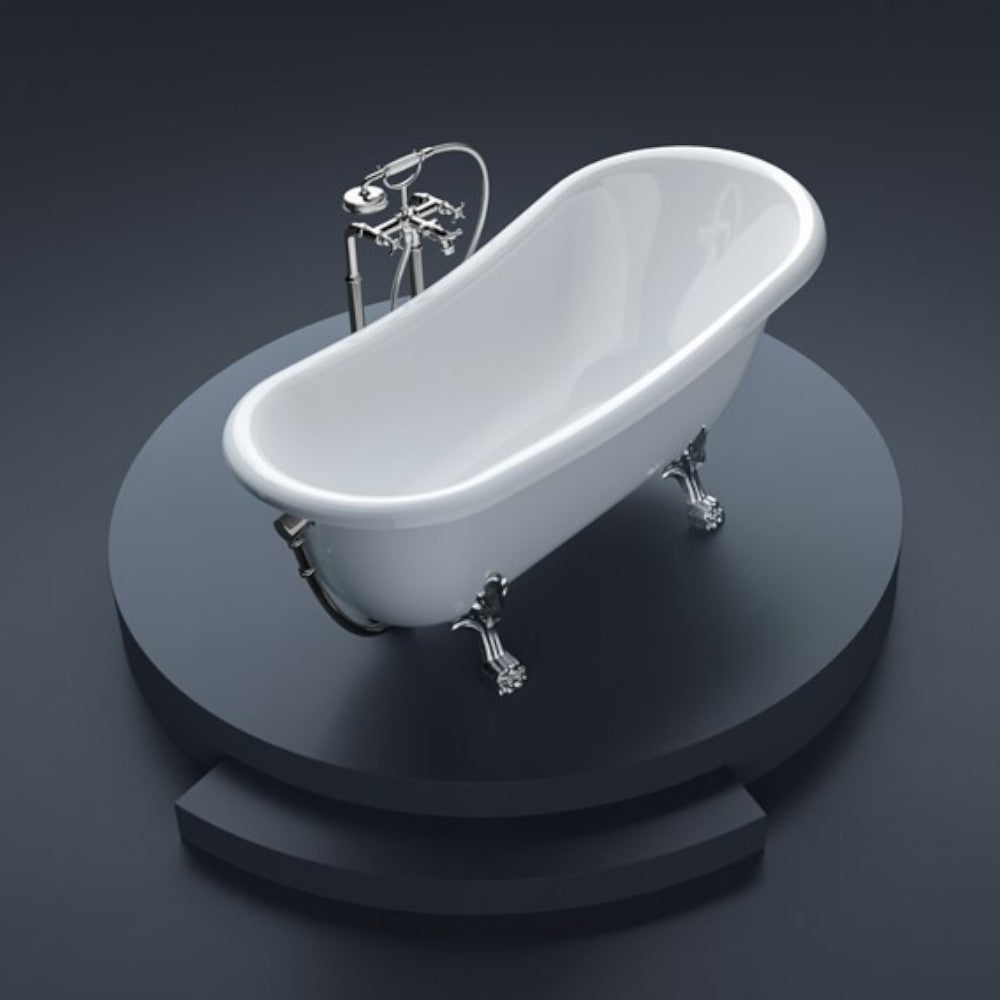 Vasca da bagno epoca solo guscio realizzata in metracrilato 170x80xH72/61