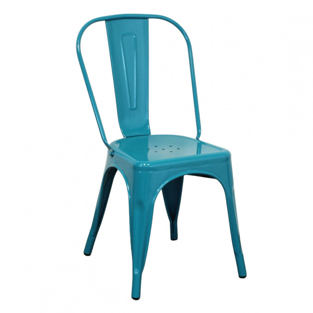 Sedia da interno in metallo resistente 35x45xH85 cm con design ergonomico Lola
