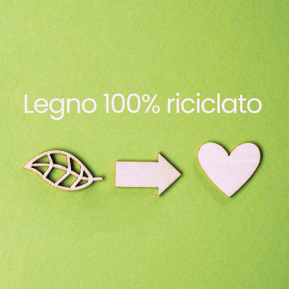 Mobiletto comodino in legno riciclato 43x33xH70 cm fisso
