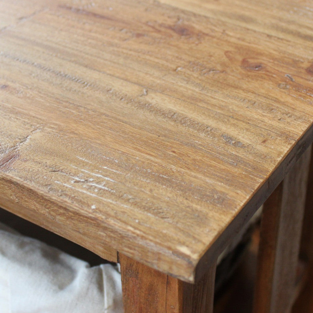 Mobiletto con ripiani finitura in legno naturale 40x30xH51 cm