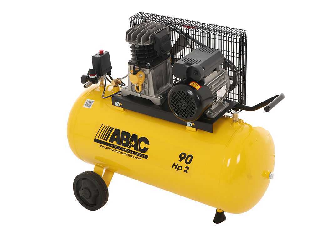 Compressore a cinghia aria compressa bicilindrico coassiale base line Abac 90 lt