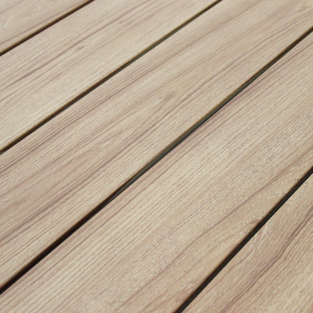 Tavolo allungabile in alluminio con piano effetto legno 150/200x100xH75 cm