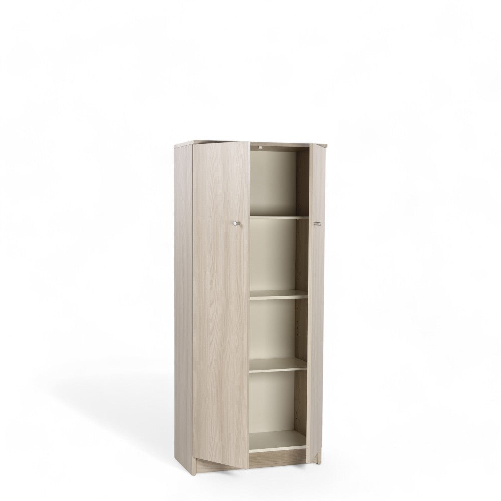 Mobile armadio due ante MDF marrone dimensioni 62x34x105 cm ideale per organizzazione e arredamento interni