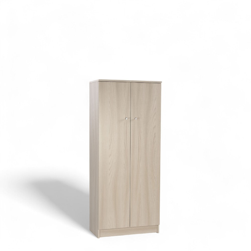 Armadio due ante kit eucalipto marrone in MDF dimensioni 62x34x105 cm soluzione salvaspazio per interno ed esterno