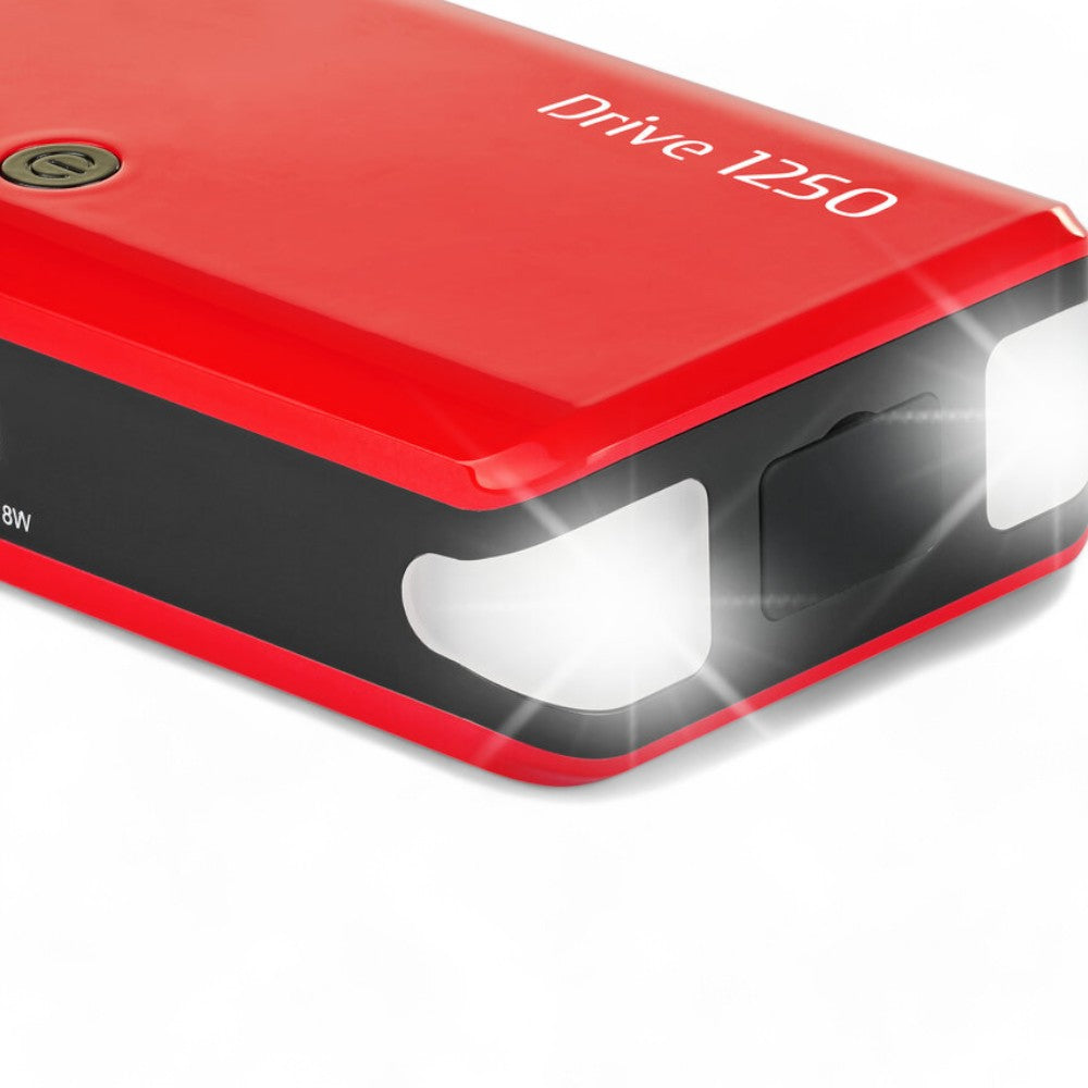 Avviatore di emergenza per auto power bank drive 9000 mAh con torcia e attacchi USB