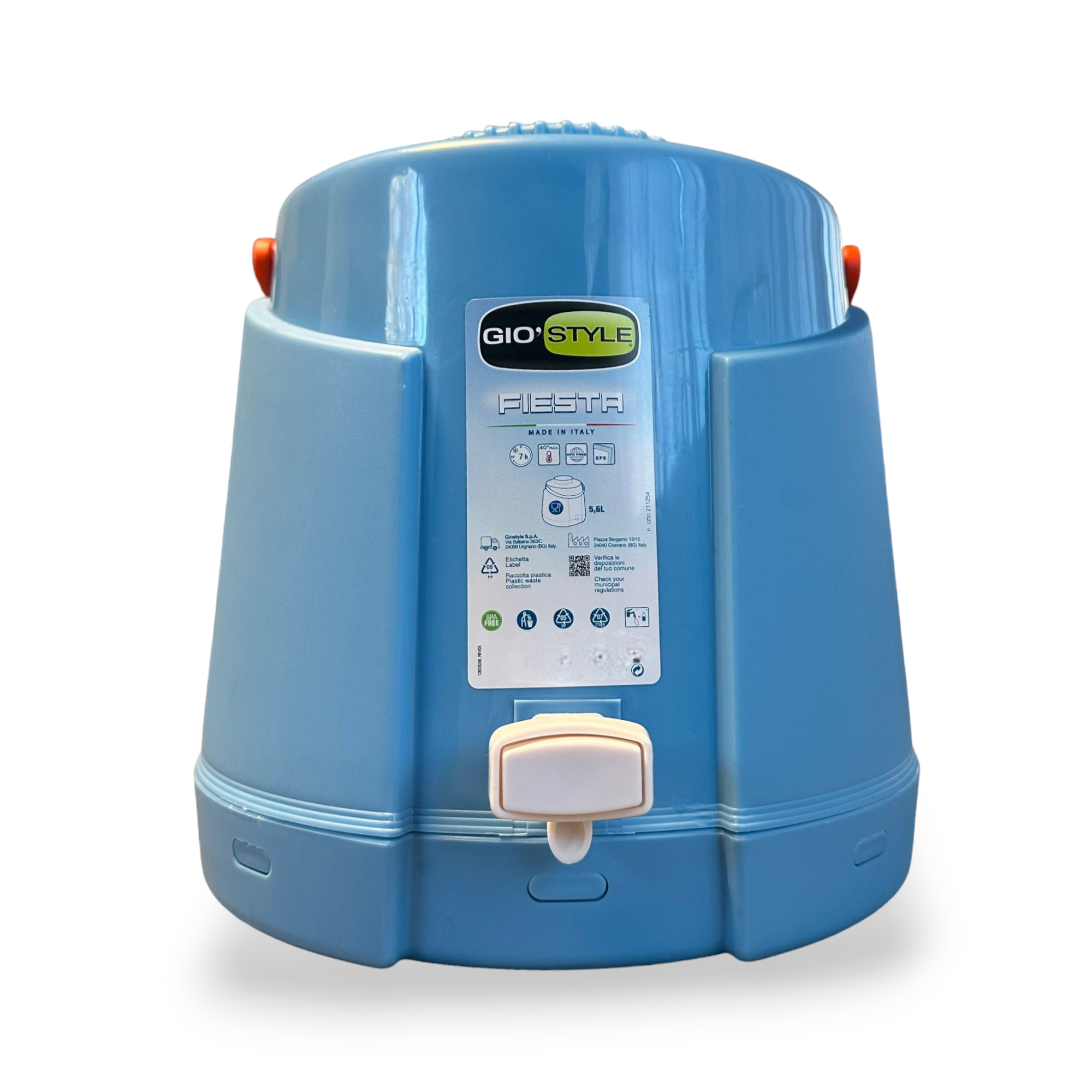 Borraccia dispenser termico 5 litri con rubinetto GioStyle