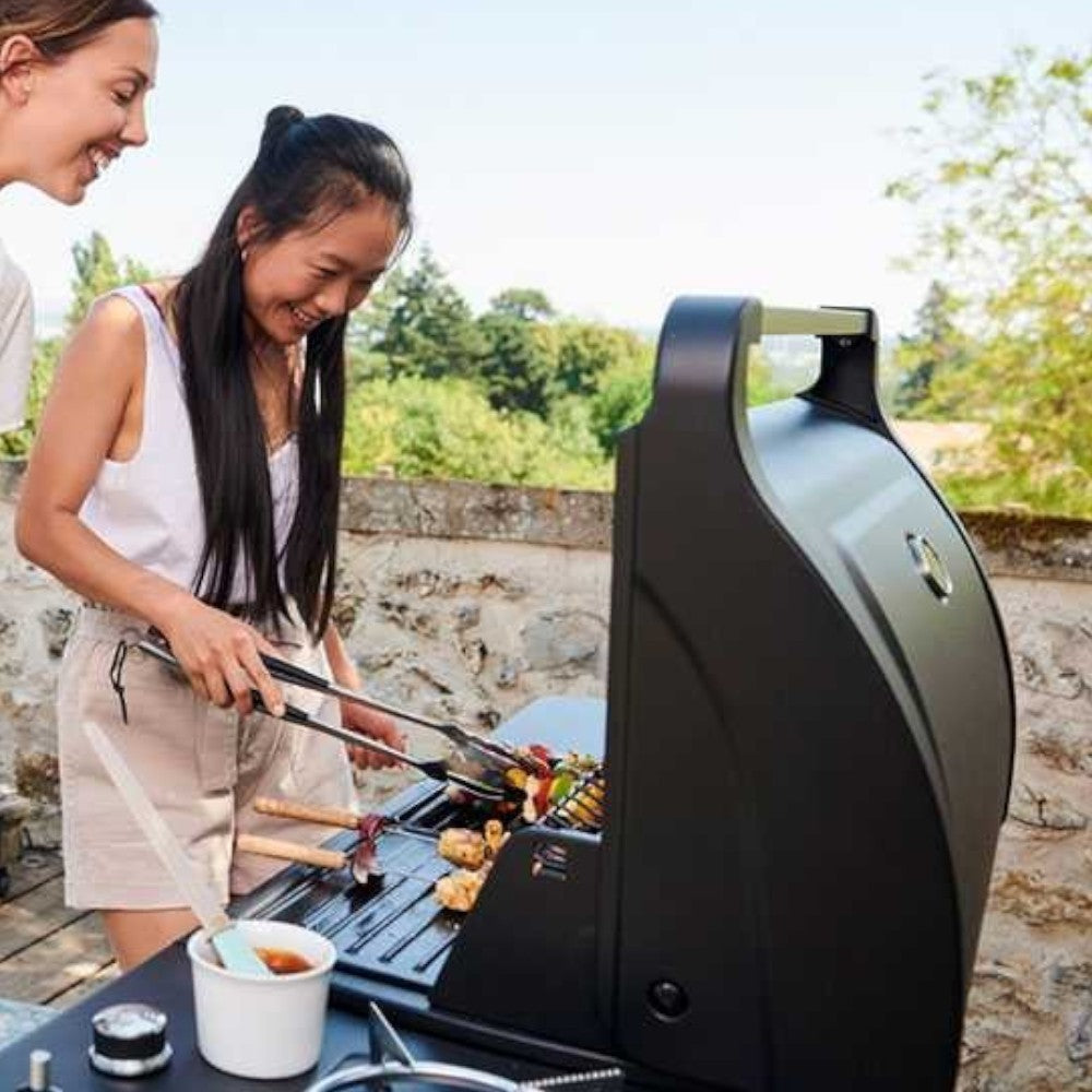 Barbecue a gas 9.6 Kw con accensione piezo in acciaio a 3 fuochi 108x53xH108 cm Compact 3 LS