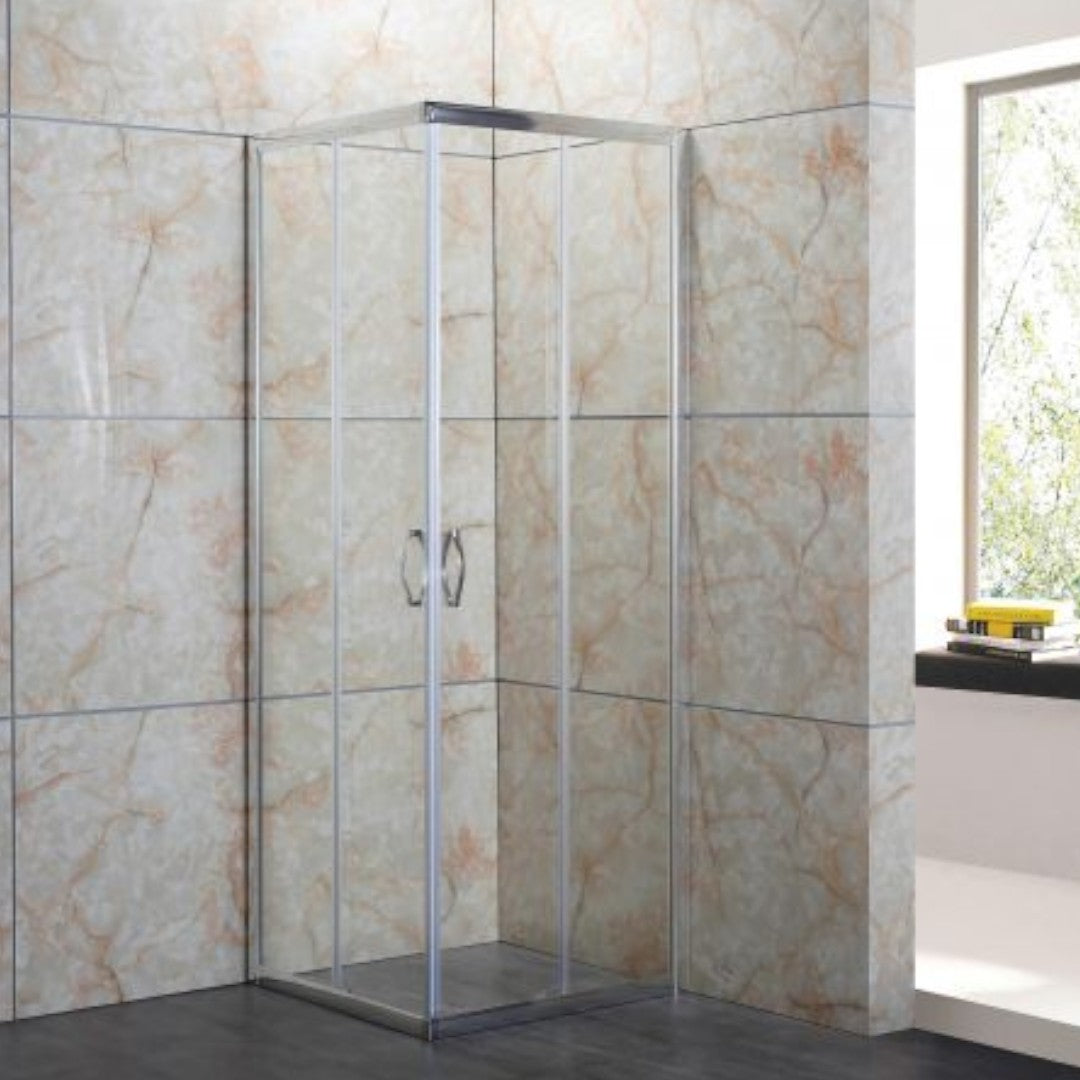 Box doccia in vetro con 2 ante scorrevoli modello DALIA 80x80xH190 cm