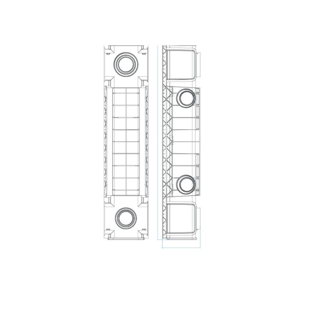 Canaletta drenaggio nero 100 cm ABS alta resistenza ideale carichi elevati nero