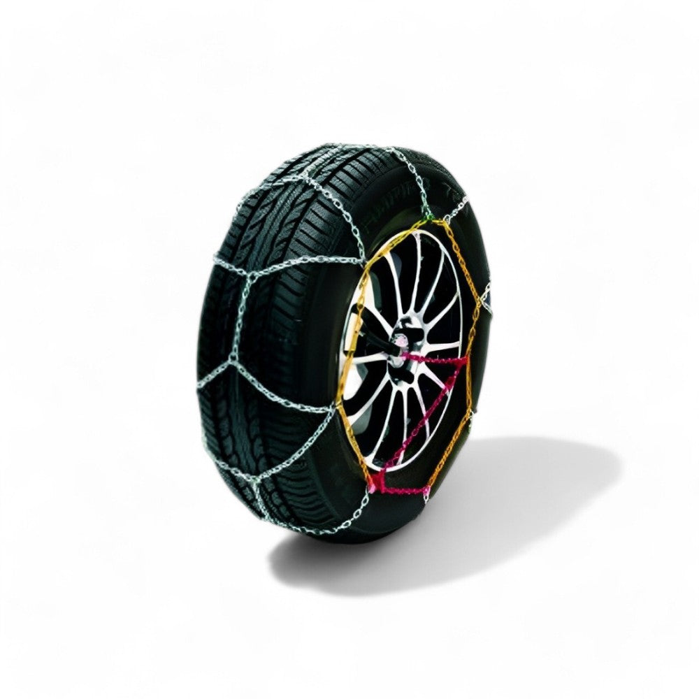 Catene da neve 9 mm misure pneumatici compatibili auto fino 18 pollici omologate maglia quadra per neve e ghiaccio