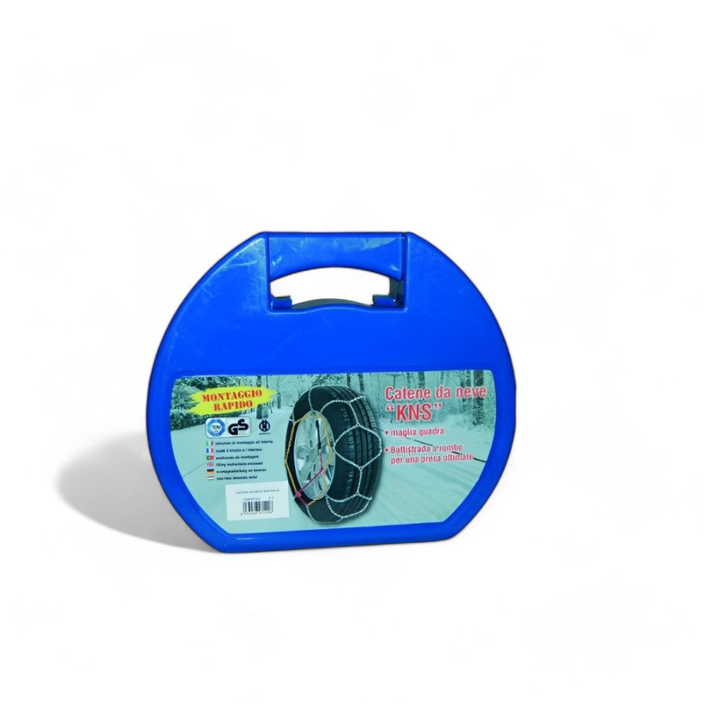Catene da neve 9 mm misure pneumatici compatibili auto fino 18 pollici omologate maglia quadra per neve e ghiaccio