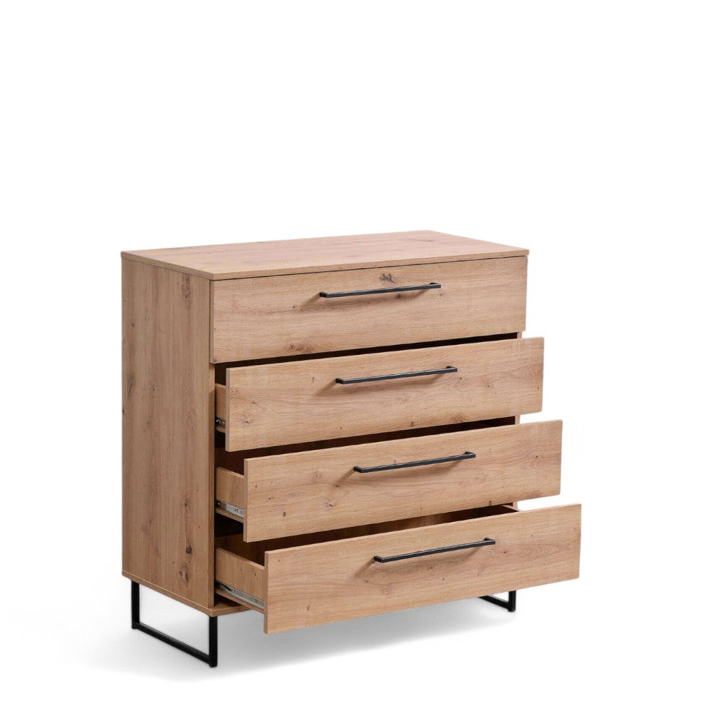 Mobile da soggiorno Sardinia rovere chiaro in truciolare bilaminato dimensioni 91x42x92 cm ideale per arredamento moderno