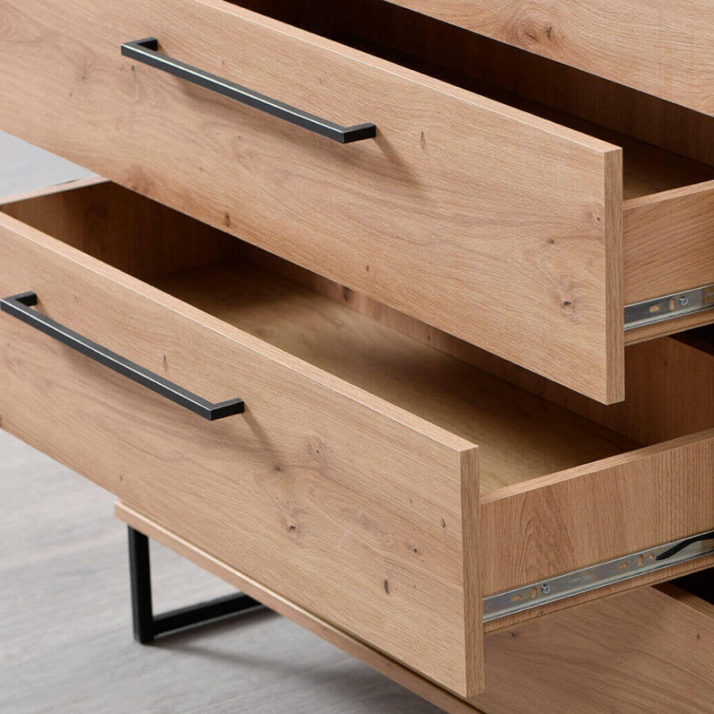 Mobile da soggiorno Sardinia rovere chiaro in truciolare bilaminato dimensioni 91x42x92 cm ideale per arredamento moderno