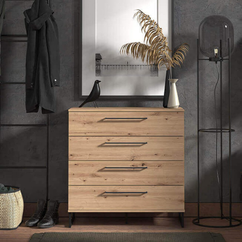 Mobile da soggiorno Sardinia rovere chiaro in truciolare bilaminato dimensioni 91x42x92 cm ideale per arredamento moderno