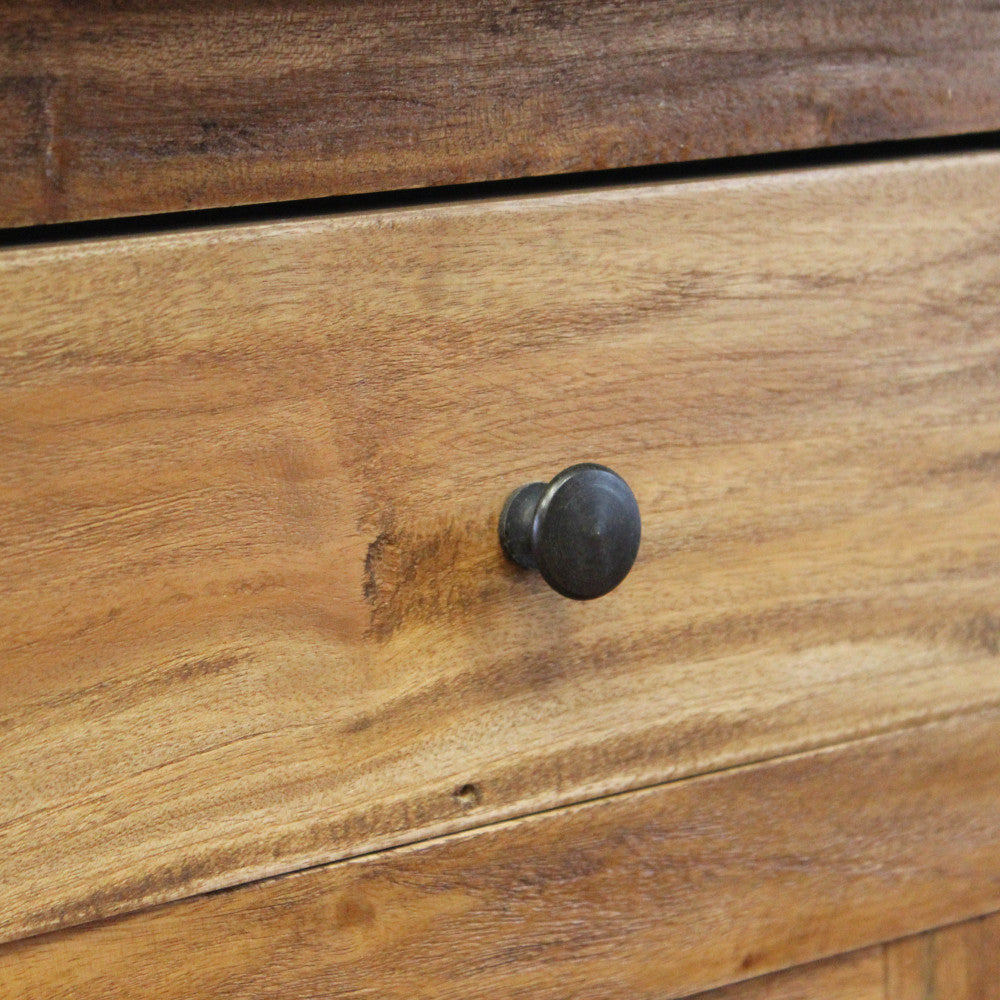 Mobiletto comodino in legno riciclato 43x33xH70 cm fisso