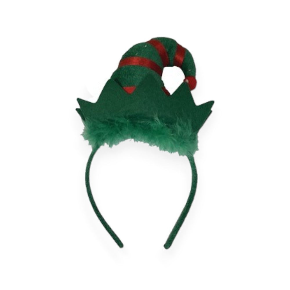 cerchietti di natale con cappellino morbido assortiti accessori natalizi per feste 17x4xH21 cm leggero 0.02 kg