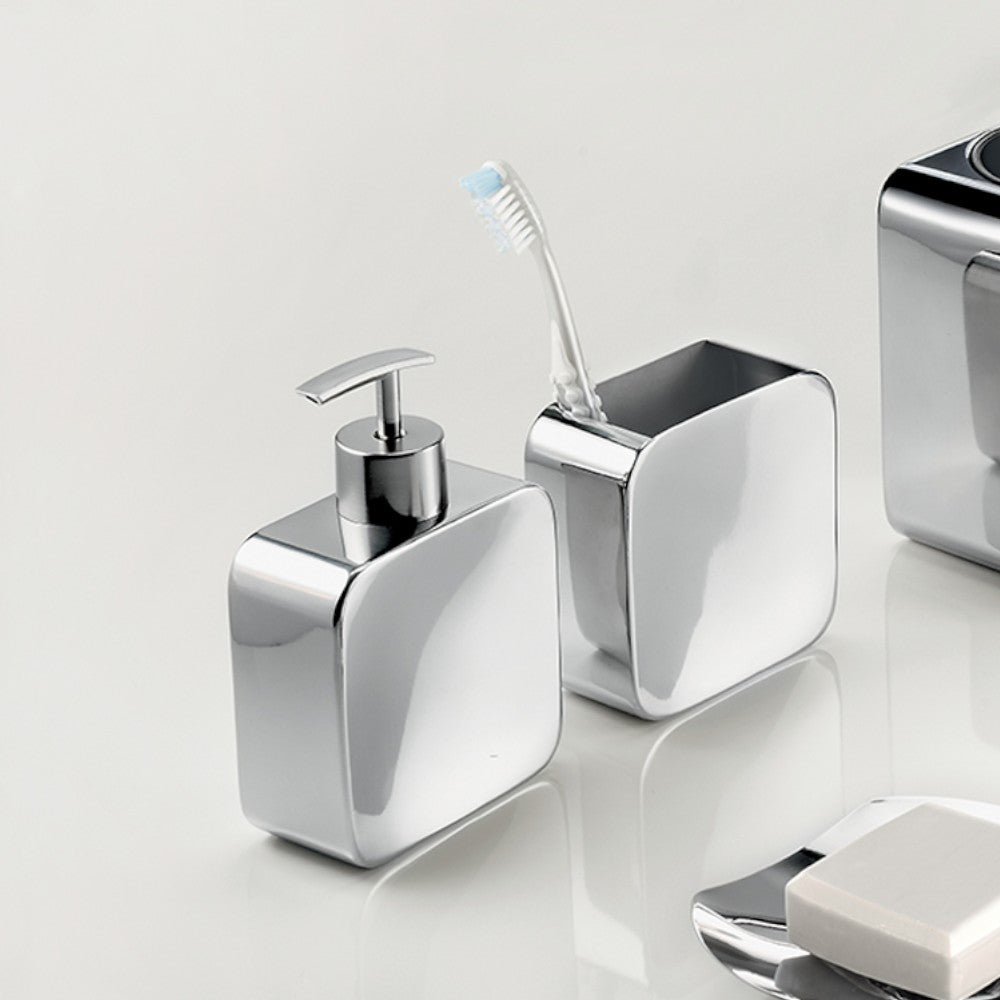 Dosasapone cromato in acciaio inox con erogatore Polaris