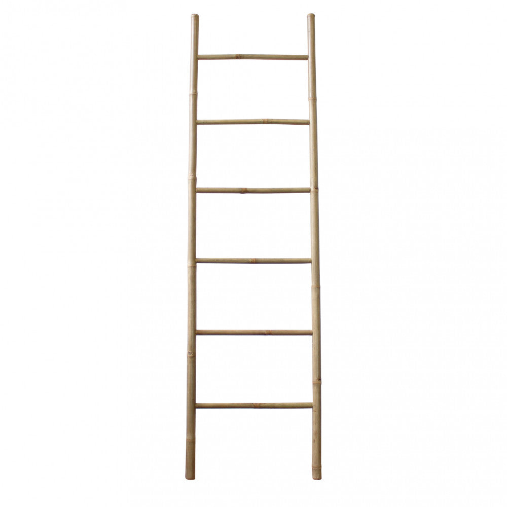 Scala ornamentale in bamboo h200 cm da esterno color legno naturale
