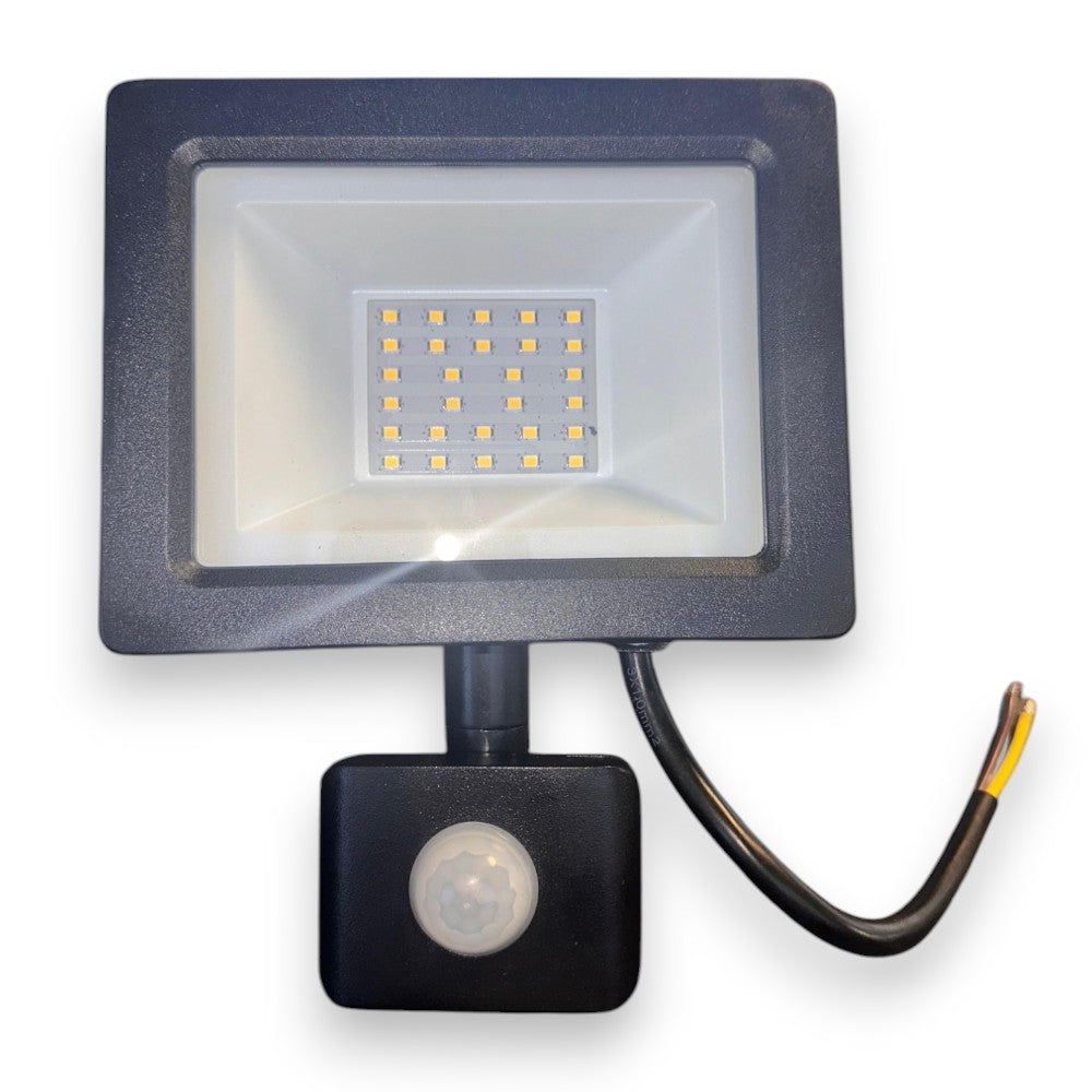 Faretto led in alluminio 20W con sensore fotocellula di movimento regolabile luce fredda 4000K