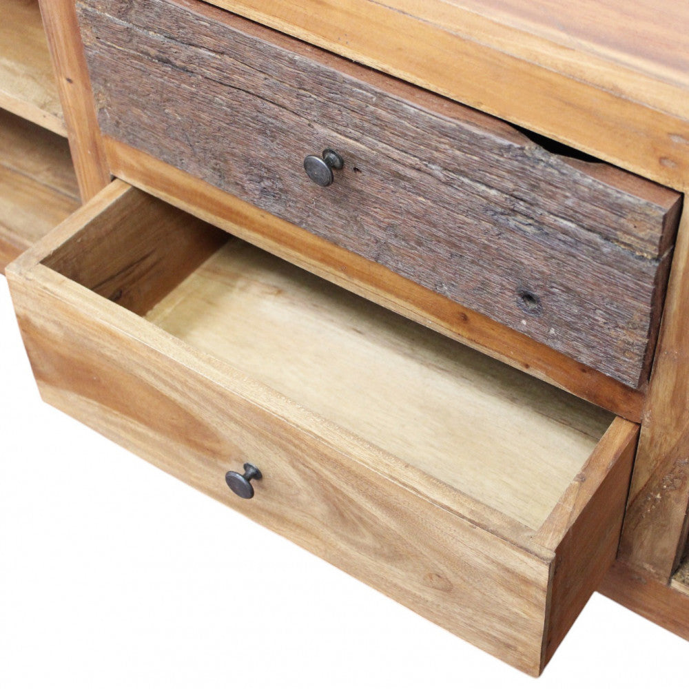 Mobile in legno mogano per soggiorno 170x35xH50 cm ideale per interni eleganti e spaziosi arredamenti