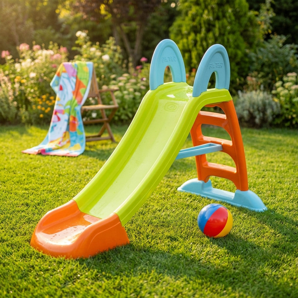 Scivolo colorato da giardino per bambini con connessione per acqua