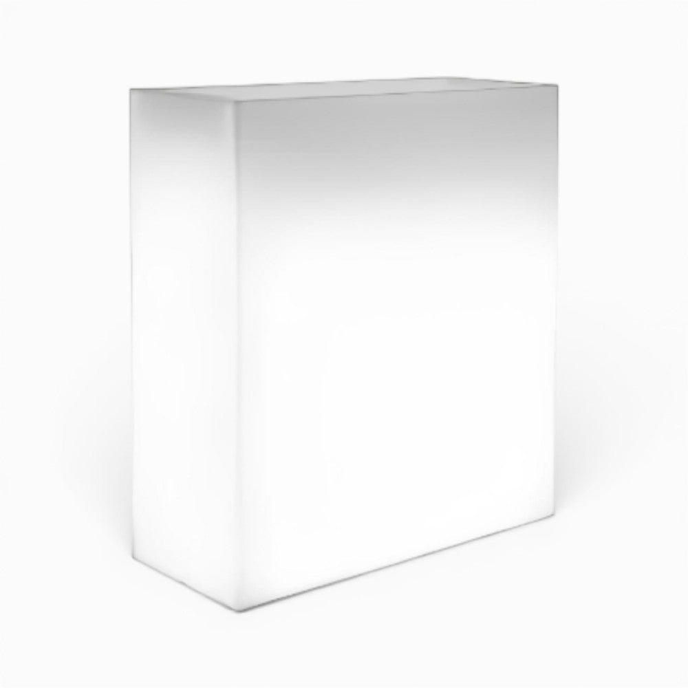 Fioriera in polipropilene con impianto luce 90x30xH80 cm lampada a risparmio energetico 20w