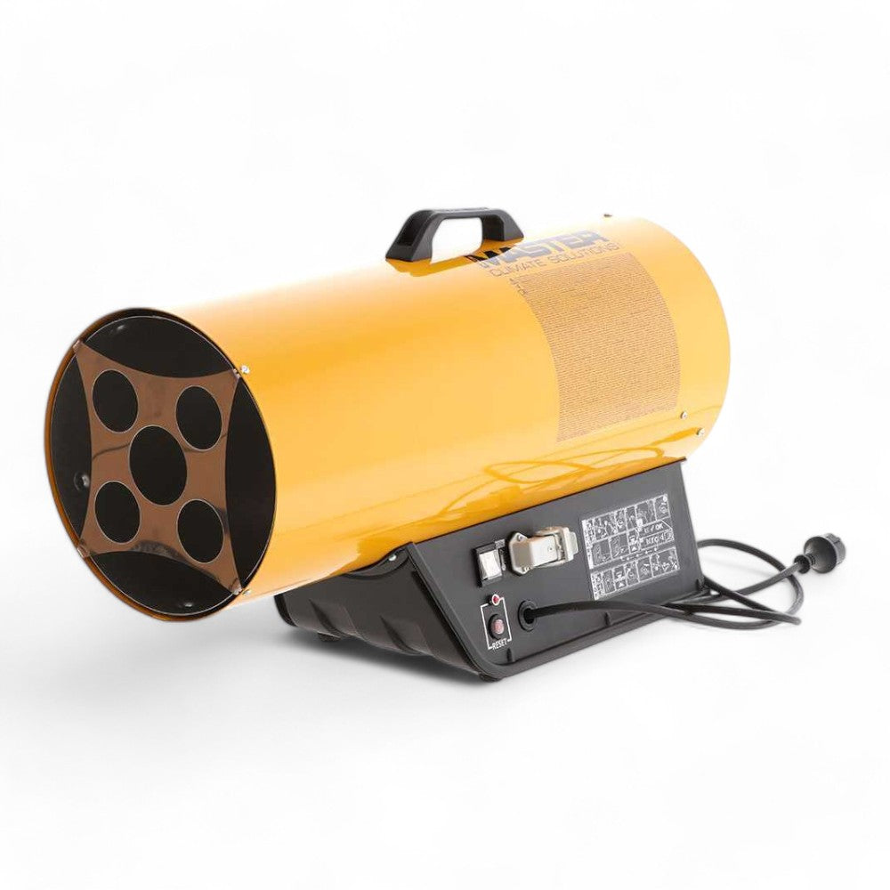 Generatore aria calda a gas gpl 16 kw potenza max tensione 230v protezione termica portata aria 300 mc/h isolato temperatura sicura
