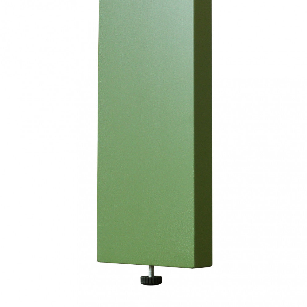 Tavolo fisso da esterno giardino in alluminio verde 200x100 cm con piedini regolabili Malen