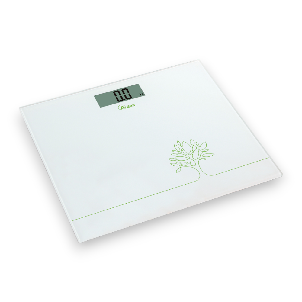 Bilancia pesapersone con display digitale LCD e piano in vetro max 150 kg Libra Ardes