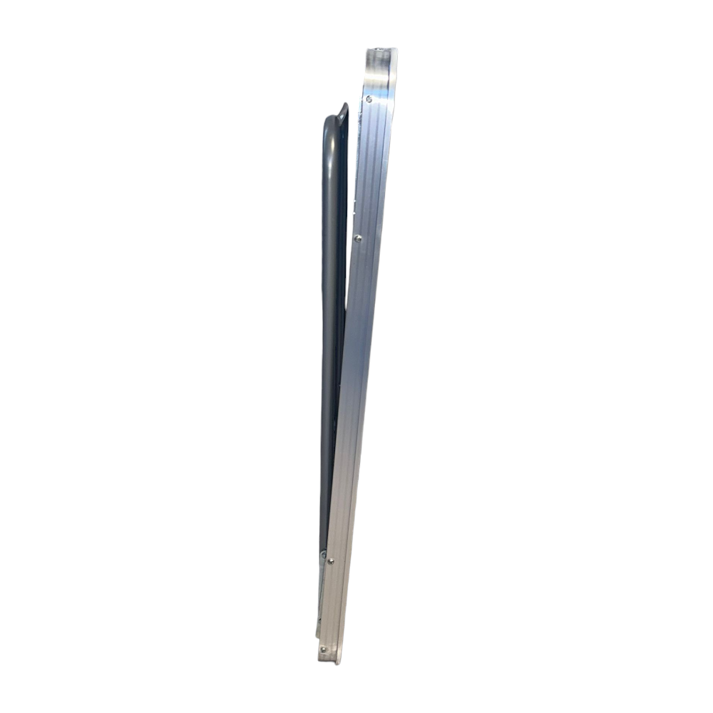 Tavolino pieghevole da esterno 80x60 cm con struttura in acciaio e piano in mdf Steely