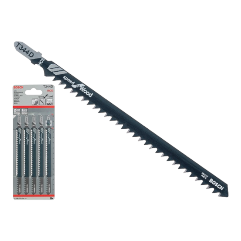Lama di ricambio per seghetto alternativo taglio legno T 344 D BOSH confezione 5 pezzi
