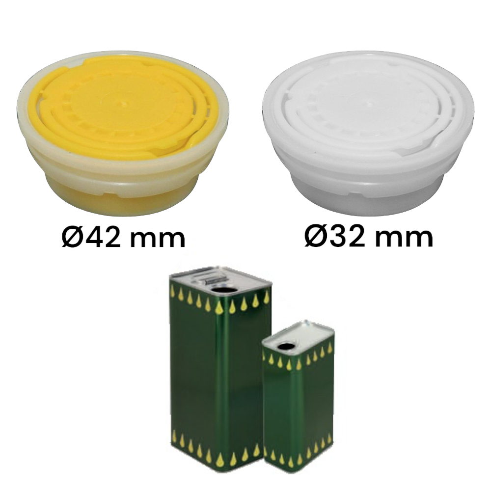 Tappi in plastica per lattine olio Ø32/42 mm