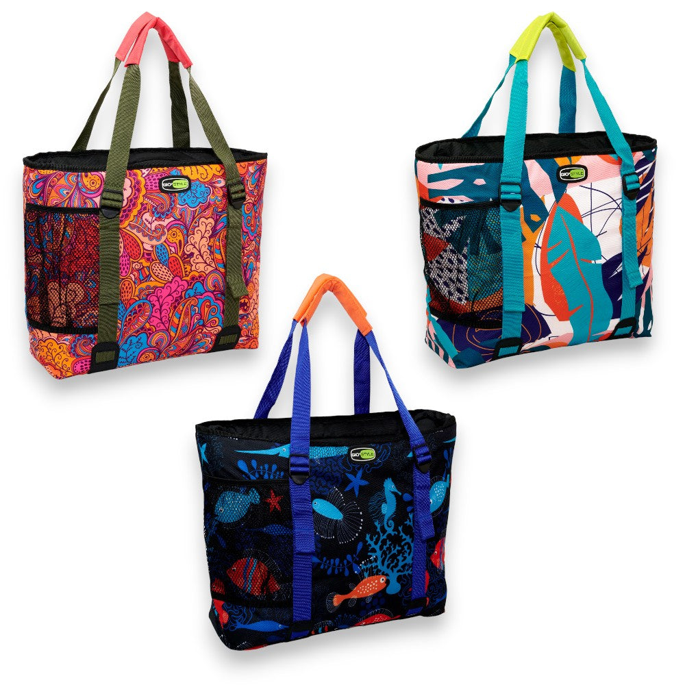 Borsa frigo termica 24 lt con decorazione floreale estiva in poliestere Boxy+ GiòStyle
