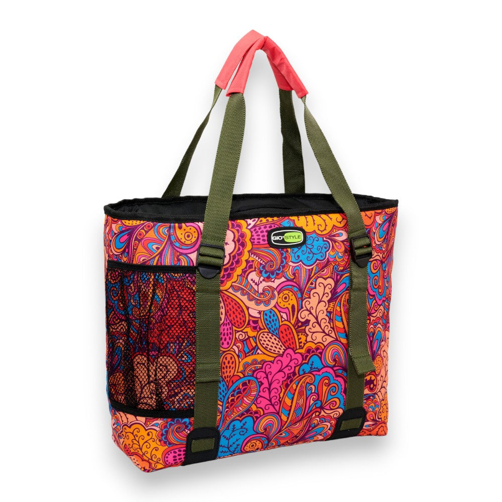 Borsa frigo termica 24 lt con decorazione floreale estiva in poliestere Boxy+ GiòStyle