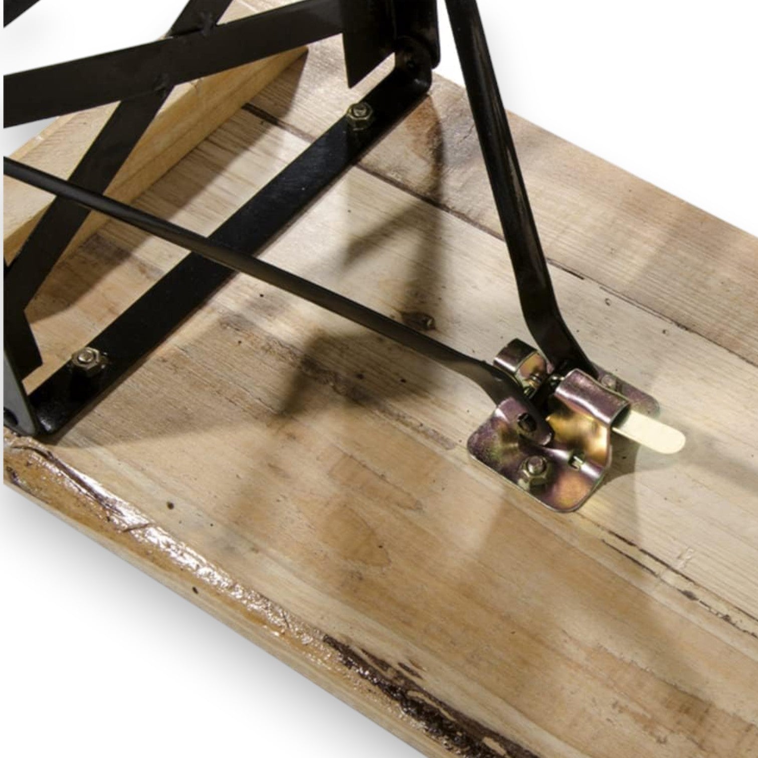 Set birreria 200x80 cm tavolo con panche con struttura in ferro e piano in legno