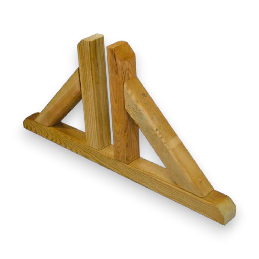 Piedino base supporto in legno per pannello grigliato 60x30x4cm