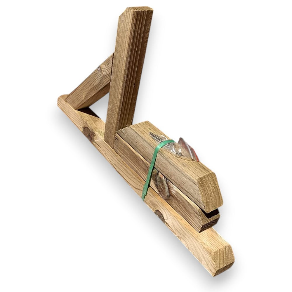 Piedino base supporto in legno per pannello grigliato 60x30x4cm