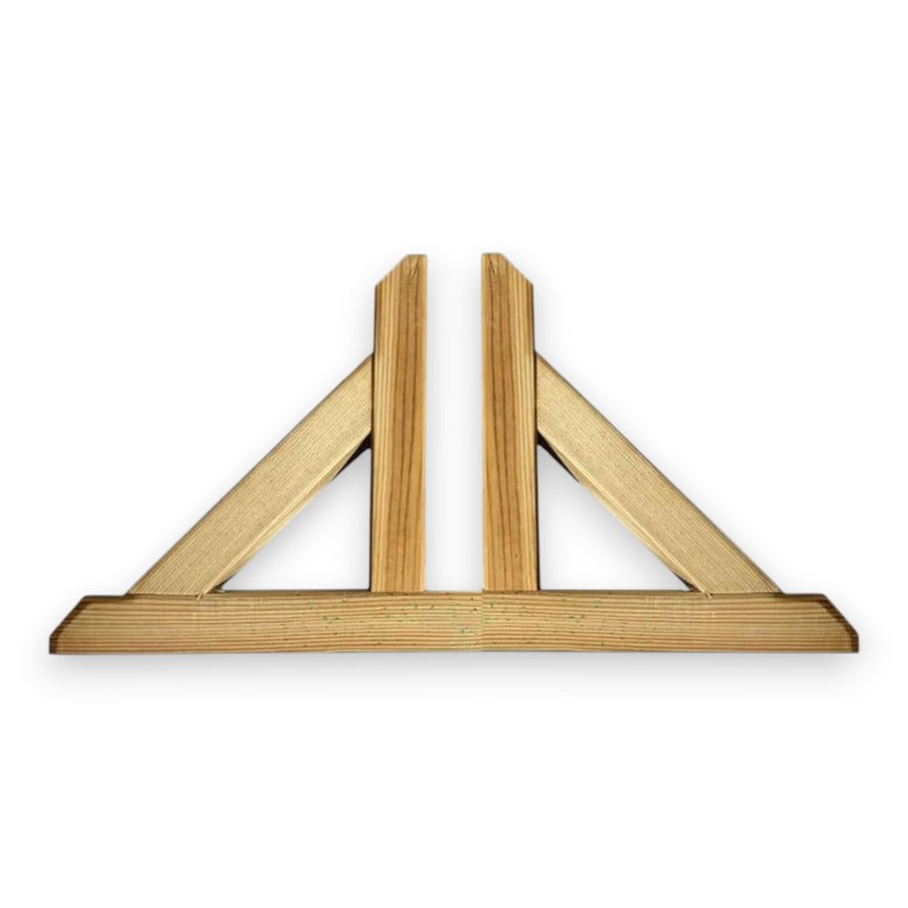 Piedino base supporto in legno per pannello grigliato 60x30x4cm
