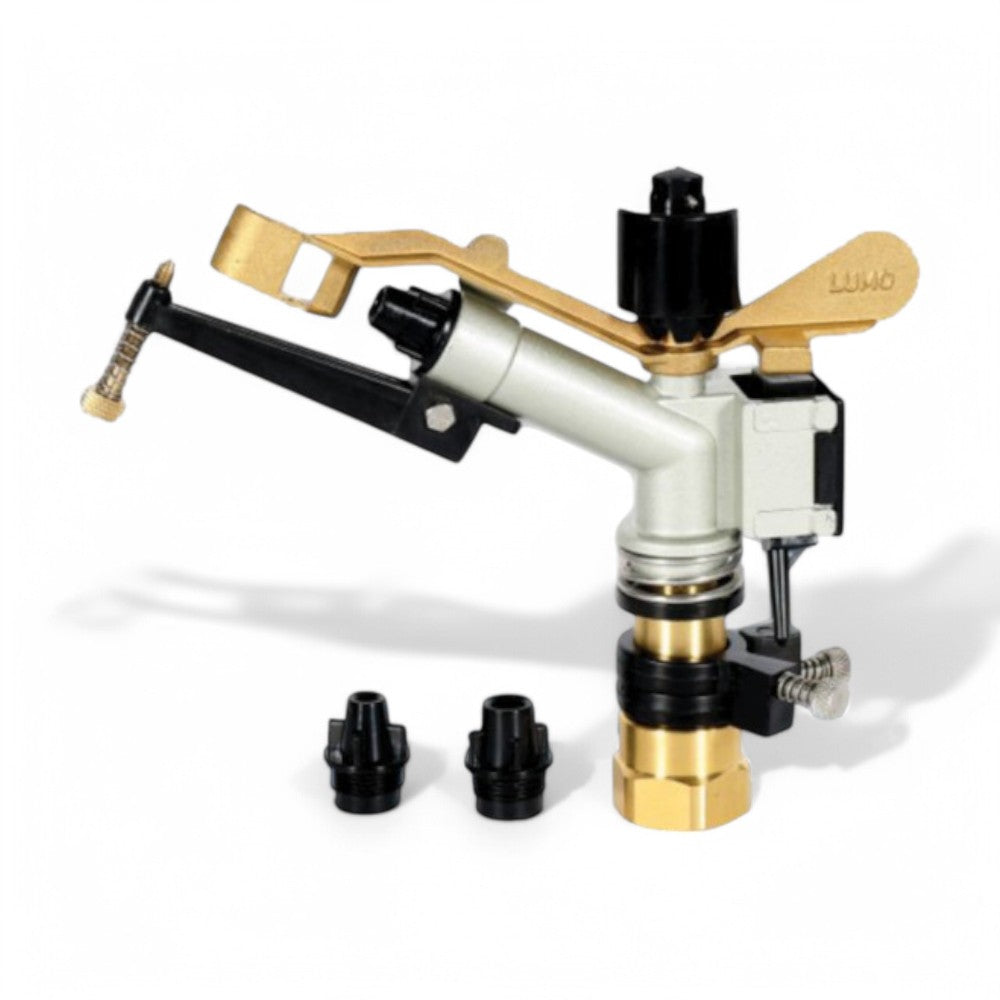 Irrigatore a settore 1"F per medie e basse pressioni con ampiezza variabile e dotato di ugelli intercambiabili