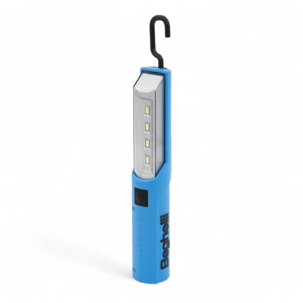 Lampada portatile a led torcia ricaricabile 2W con gancio chiudibile T-160