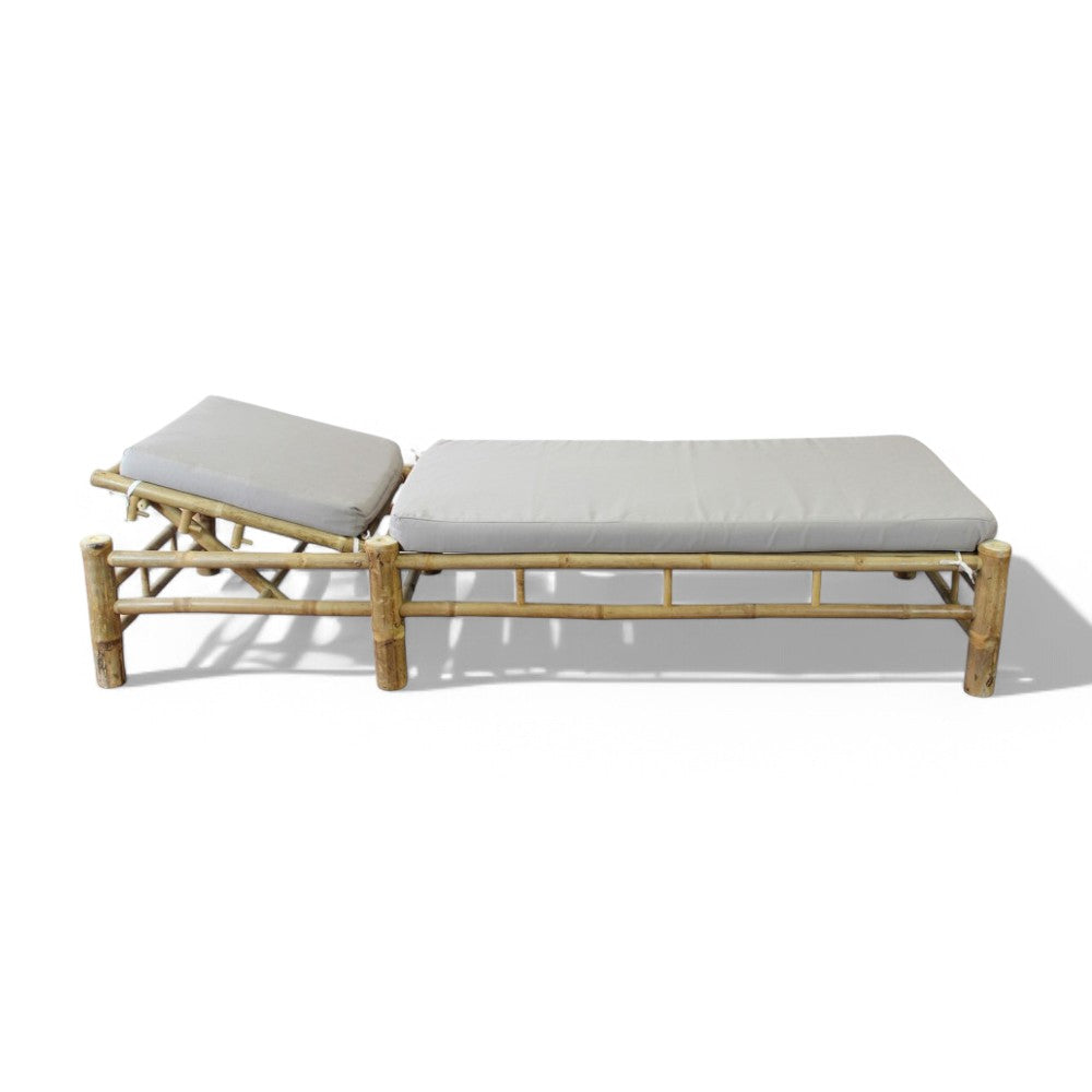Lettino prendisole in legno bamboo 210x80xH36 Ronik
