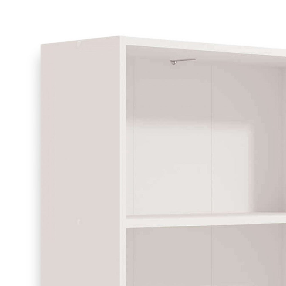 Libreria bianca in truciolare bilaminato 5 ripiani dimensioni 70x24,5x176,5 cm ideale per arredare casa e ufficio