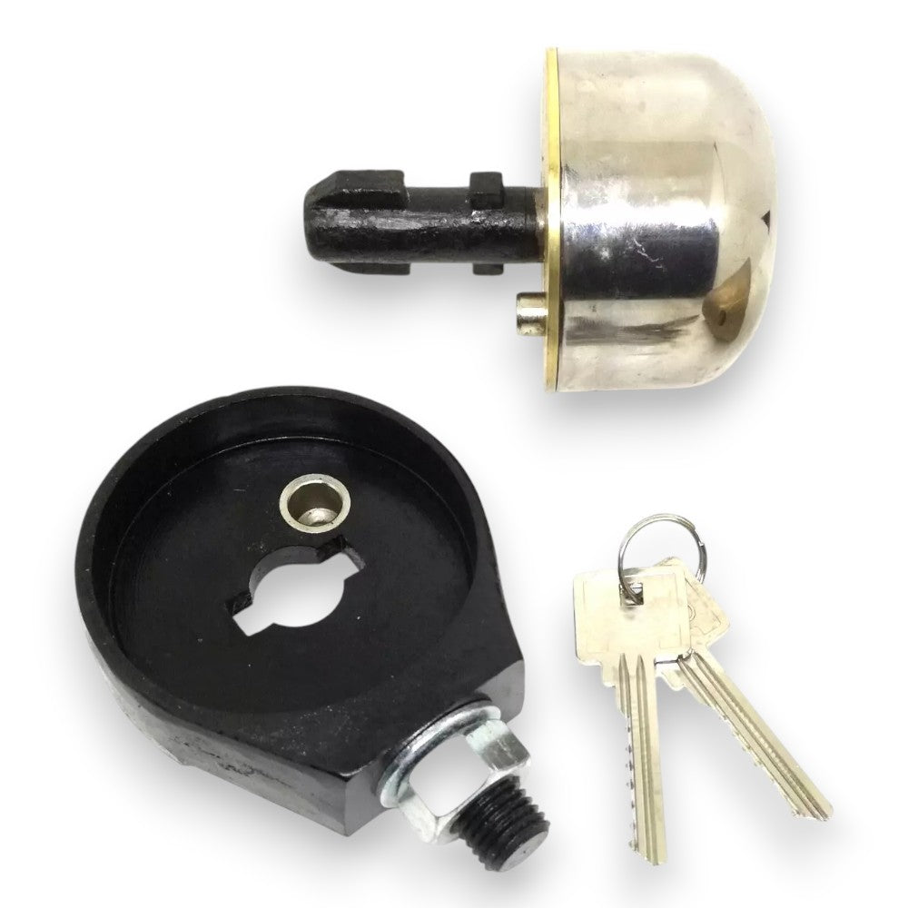 Lucchetto a sfera blocca serrande con cono in bronzo kit completo con doppia chiave