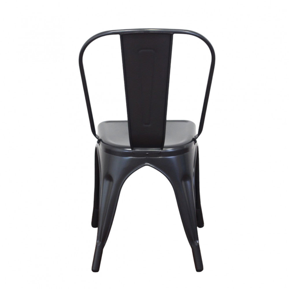 Sedia da interno in metallo resistente 35x45xH85 cm con design ergonomico Lola