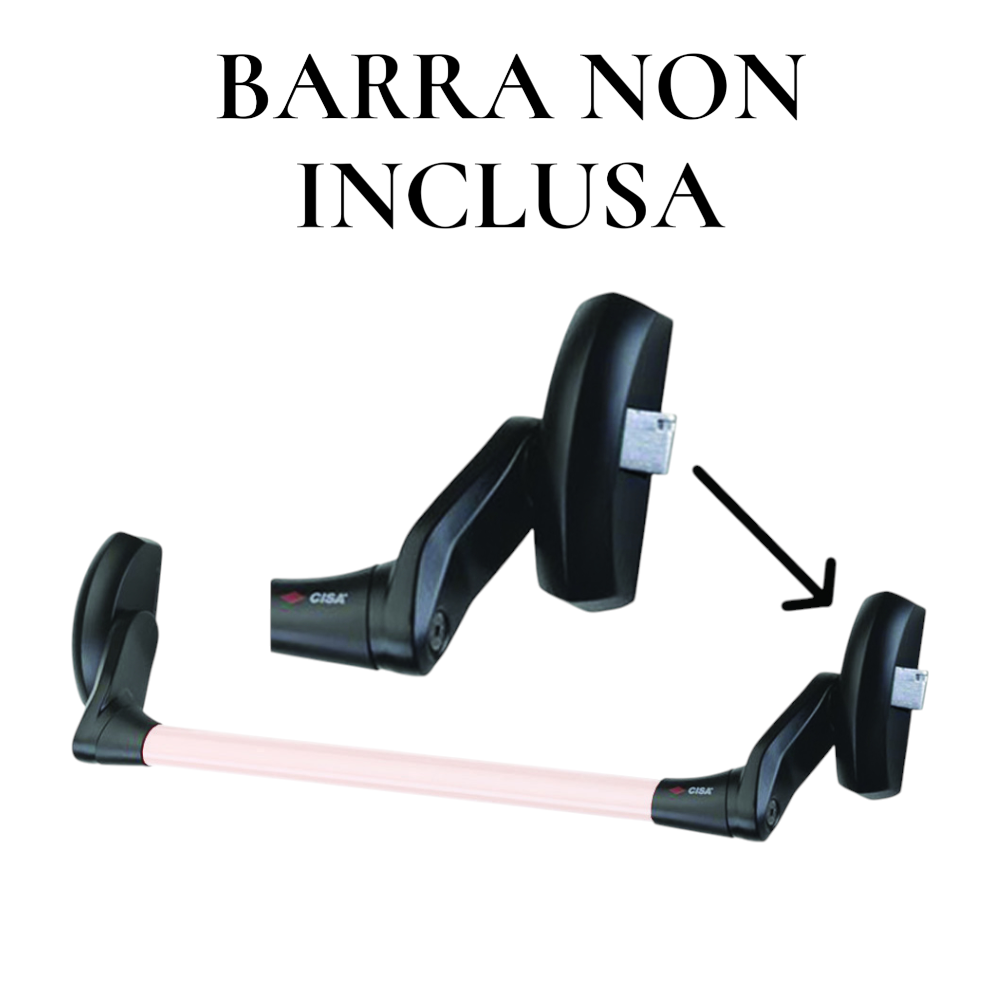 Maniglione antipanico per porte con scrocco autobloccante in alluminio verniciato icim ce senza barra inclusa