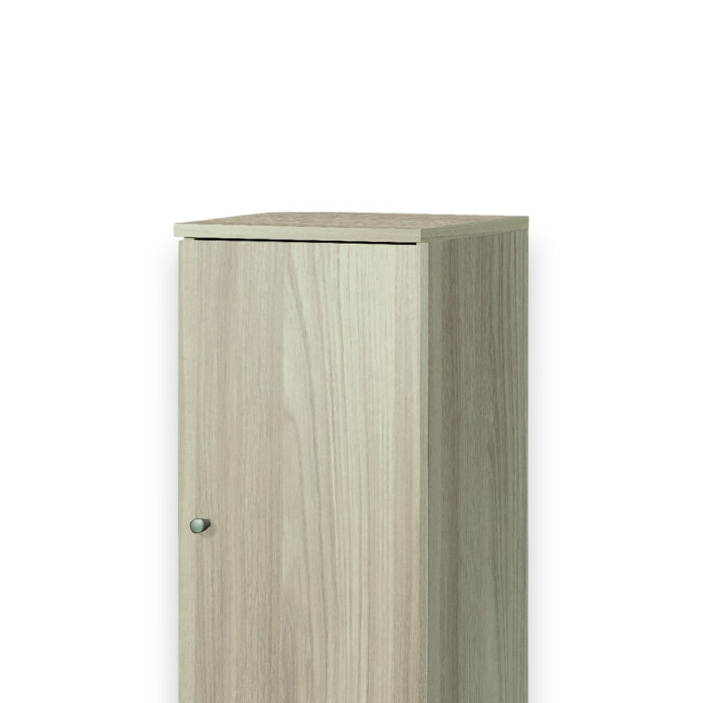 Mobile portaoggetti marrone olmo chiaro MDF 1 anta dimensioni 31x34x80 cm per arredamento casa ufficio salvaspazio
