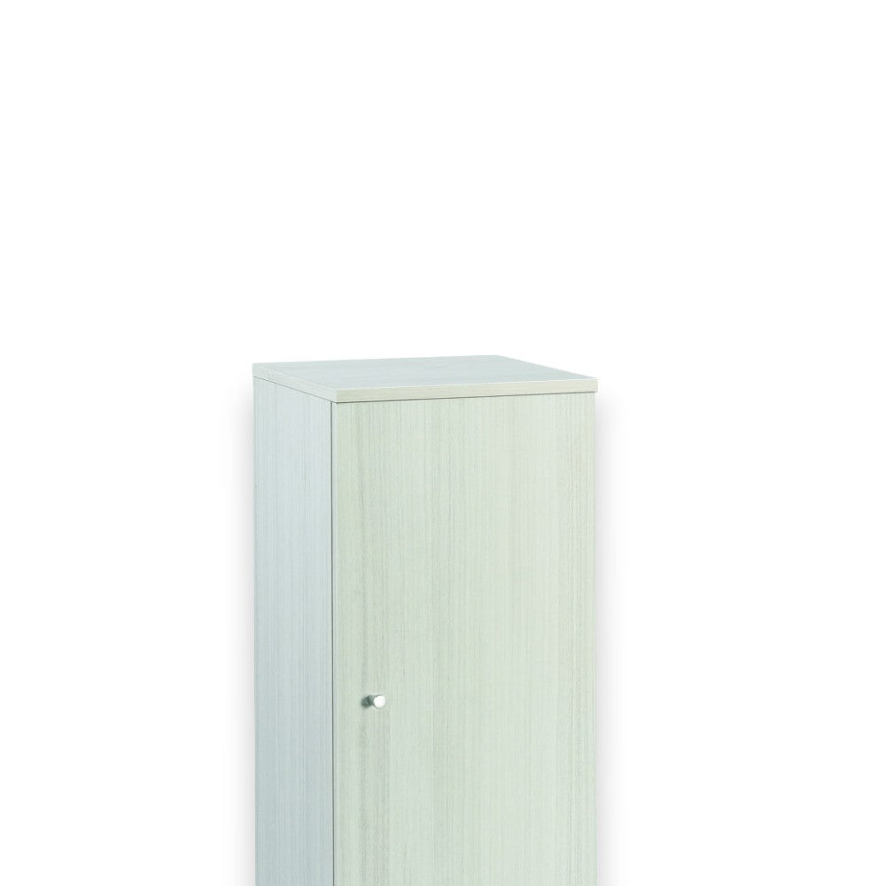 Mobile portaoggetti con anta singola in MDF beige dimensioni 31x34x80 cm ideale per spazi ridotti e organizzazione casa