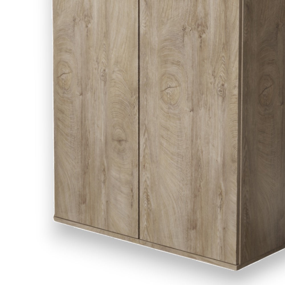 Mobile riponimento due ante color quercia chiaro con ripiani interni cm 71x36x83h