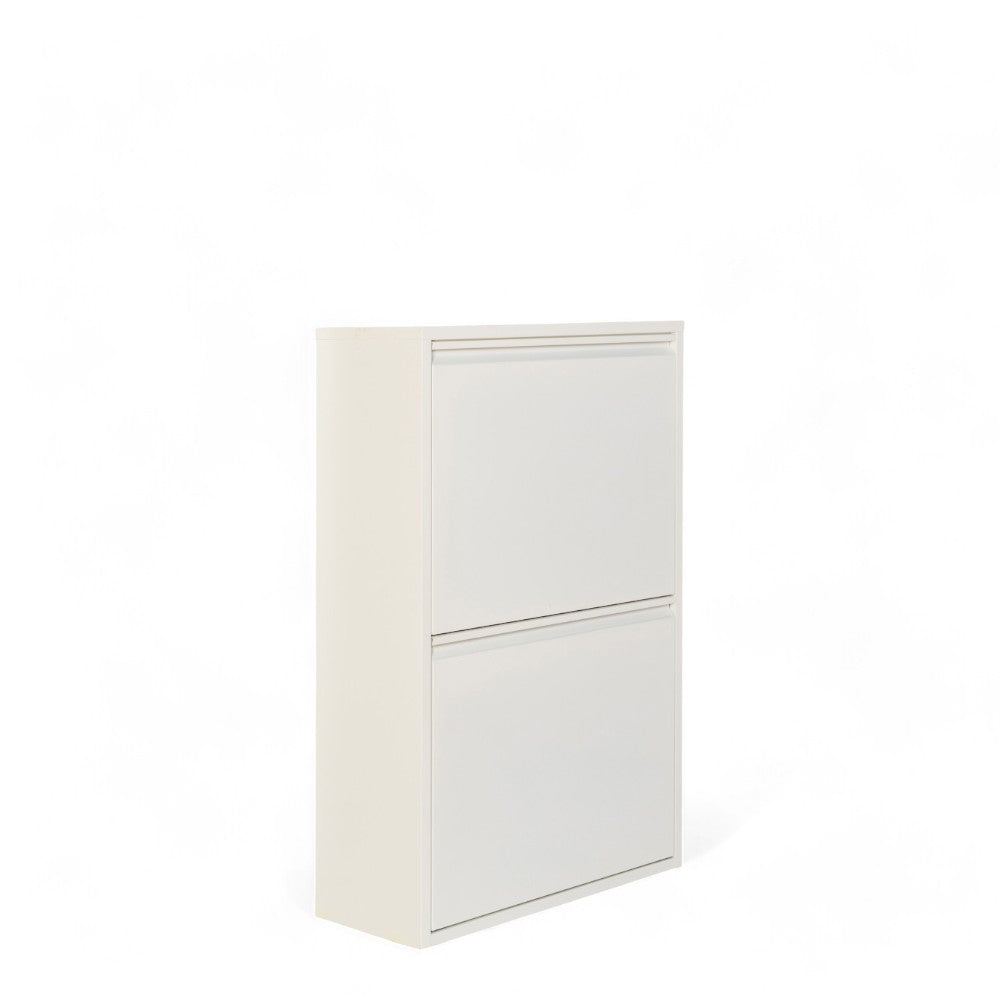 Mobile raccolta differenziata bianco 2 ante polipropilene dimensioni 60x25x92 cm per interni ed esterni risparmio spazio