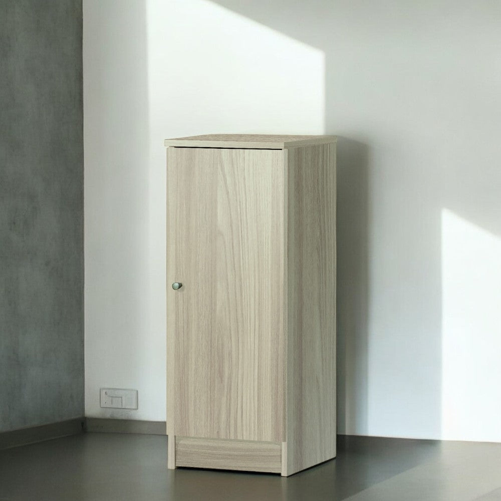 Mobile portaoggetti marrone olmo chiaro MDF 1 anta dimensioni 31x34x80 cm per arredamento casa ufficio salvaspazio